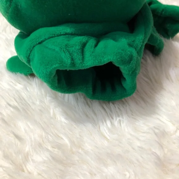 Green Plush Frog Hand Puppet Toy Right Hand Vintage 1993 - Picture 6 of 8